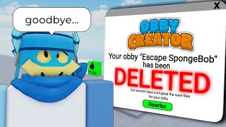 Obby Creator DELETED my OBBY?! (TOP 2)