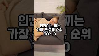 인간이 느끼는 가장 큰 고통 순위 TOP 10