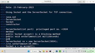 ServerSocket and Socket classes
