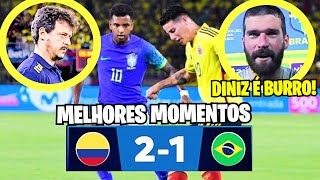 COLOMBIA X BRASIL MELHORES MOMENTOS - ALISSON FICA PUTO DEPOIS DO JOGO!