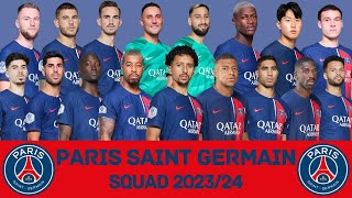 PARIS SAINT-GERMAIN Squad Season 2023/24 | PSG | FootWorld