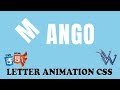 Letter Animation CSS | Cool CSS Effects 2018 | CSS Animation Tutorial