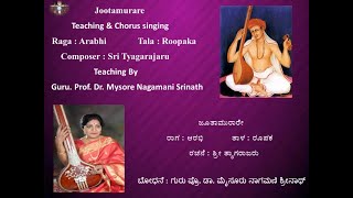 Jootamurare-Arabhi-Teaching by Guru Dr.Nagamani  Srinath-Sri Tyagarajaru