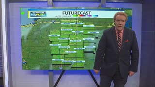 Summer temperatures again today with strong storms possible this afternoon