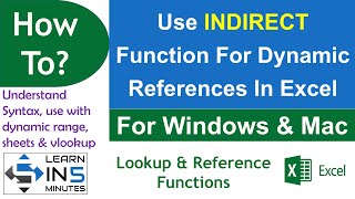 How to Use INDIRECT Function for Dynamic References in Microsoft Excel | Learn in 5 Minutes
