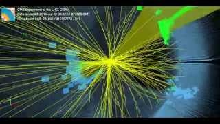 13TeV collision showing two high-energy particle jets