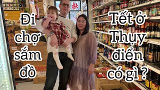 #vlog ĐI CHỢ TẾT 🧧 Ở THUỴ ĐIỂN CÓ GÌ ? MUA ĐƯỢC MÍT VÀ NƯỚC MÍA  #cuocsongthuydien #thuydien