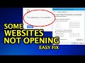FIX - Some Websites Not Loading / Opening in any Browser - Easy Fix