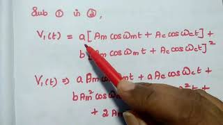 Generation of AM Waves - Square Law Modulator - Switching Modulator