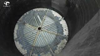 Cooling tower inspection with an Elios 2 drone