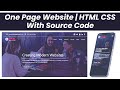 Free One Page Responsive Website with Slider Using HTML CSS and Bootstrap