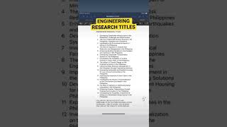 ENGINEERING RESEARCH TITLES #shorts #docedpadama #research #researchtitle