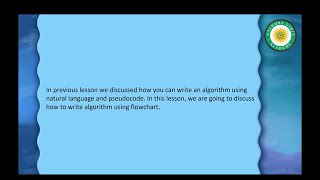 Lesson 2: Flowchart in Algorithm