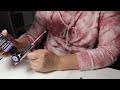 【nail asmr】air brush with acryl paint ombre nail エアブラシネイル・アクリル絵具・エアブラシグラデ