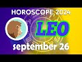 🛑 BE CAREFUL OF ENVY 🛑💢 ♌️ HOROSCOPE for today LEO SEPTEMBER 26 2024❤️ 💚