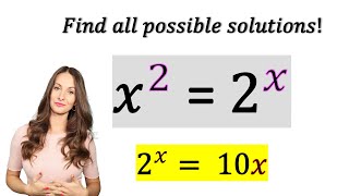 Using the LAMBERT W FUNCTION find ALL solutions! / ( W_0 and W_-1)
