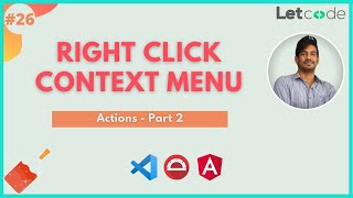 How to do Context click (Right click) | Protractor Tutorial | LetCode