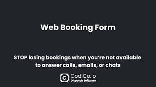 Web Booking Form: Stop Missing Bookings - CodiCo Taxi Dispatch Software