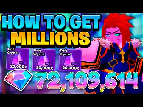 *NEW GEMS AND TRAIT CRYSTALS* HOW TO GET MILLIONS IN ANIME DEFENDERS