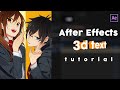 AFTER EFFECTS 3D Text Tutorial I NO PLUGINS NEEDED