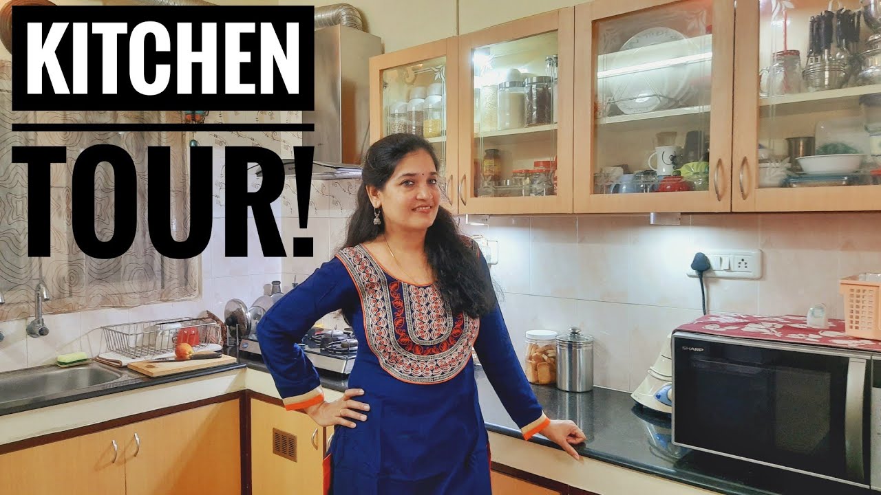 My Kitchen Tour 2021!! 50th Video Special!! | Small Indian Open Kitchen ...