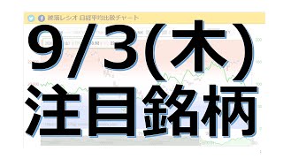 【9月3日(木)の注目銘柄】本日の株式相場振り返りと明日の注目銘柄を解説