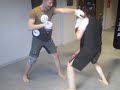 boxing coach piotr leib on mitts with louis gvozdin new zealand 2012