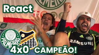 React Final Paulistão Palmeiras 4x0 Água Santa | Gols | Melhores Momentos