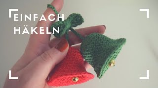 Schnelle Glöckchen häkeln, einfache Weihnachtsanhänger  #Weihnachten #häkeln