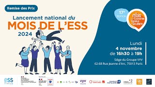 Replay Mois de l'ESS 2024 · Remise des Prix de l'ESS