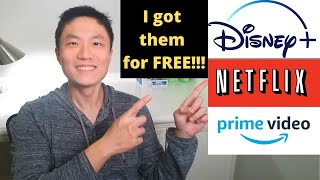 How to get stream services for FREE!!! - Disney+, Netflix, and Prime Video #socialdistancing