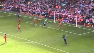 Liverpool vs. Arsenal 2012 - Podolski and Cazorla goal