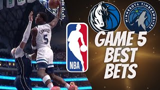 Best NBA Player Prop Picks, Bets, Parlays, Game 5 - Mavs vs TWolves Today Thursday May 30th 5/30