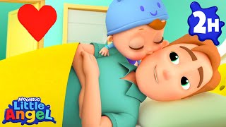 Morning Kiss For Daddy | Little Angel + More Nursery Rhymes and Kids Songs | Bingo and Baby John