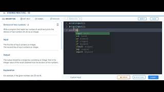 Division of two number 2(coding practice 1D)