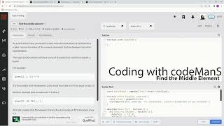 Codewars 7 kyu Find the Middle Element Javascript