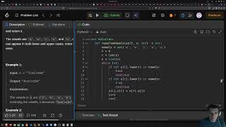 Solving Leetcode 345. Reverse Vowels of a String in Python