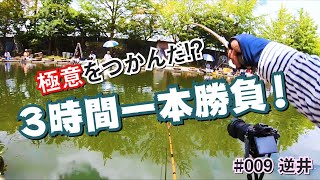 台風が来る前に帰ろう！3時間一本勝負！　両ダンゴ。ウキ動画あり【へらぶな釣り】#009 逆井へら鮒センター