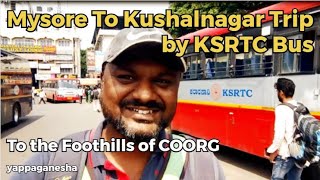 Mysore To Kushalnagar KSRTC Bus | Travel to Foothills of COORG | #coorgtrip #ksrtcbus