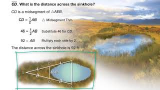 Geometry 5-1 Midsegments of Triangles: Problem 3 - Using a Midsegment of a Triangle