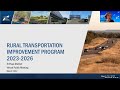 Virtual Public Meeting Recorded Presentation for 2023-2026 Rural Transportation Improvement Program