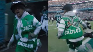 Gillie Da Kid Goes Cray Cray After The Eagles Let Him Bring Them Out In Playoffs Against Packers