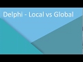 Delphi - Local vs Global variables
