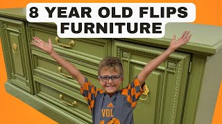 Teaching My 8 Year Old Nephew How To Flip Furniture