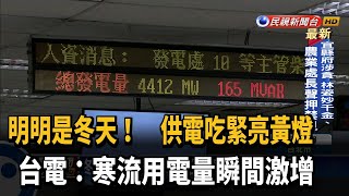 冬天供電吃緊亮黃燈 台電：寒流用電量瞬間激增－民視台語新聞