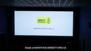 Kidnapping performance for human rights in movie theater