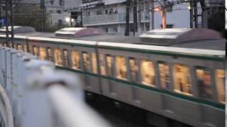 Tokyo train - Shinjuku express of Odakyu Line viewed from Yurigaoka station