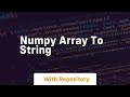 numpy array to string