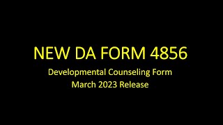 New 4856 Overview General Format Example