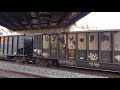 csx freight trains meet in west baltimore